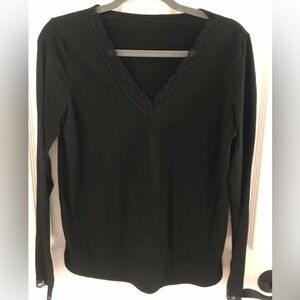 2️⃣ Lace V-Neck Tops